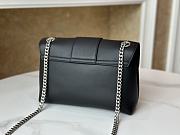 Teen Celine Victoire Bag In Supple Grained Calfskin Black Silver - 25x15x8cm - 4