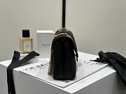 Teen Celine Victoire Bag In Supple Grained Calfskin Black Gold - 25x15x8cm - 6