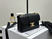 Teen Celine Victoire Bag In Supple Grained Calfskin Black Gold - 25x15x8cm - 5