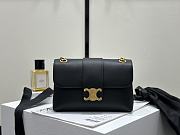Teen Celine Victoire Bag In Supple Grained Calfskin Black Gold - 25x15x8cm - 3