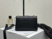 Teen Celine Victoire Bag In Supple Grained Calfskin Black Gold - 25x15x8cm - 4