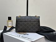 Teen Celine Victoire Bag In Triomphe Canvas and Calfskin - 25x15x8cm - 4