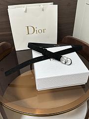 Dior Lucky 30 Montaigne Star Belt In Suede Black 20mm - 2