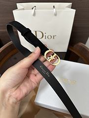 Dior Lucky 30 Montaigne Star Belt In Suede Black 20mm - 3