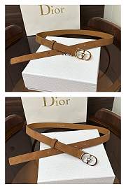 Dior Lucky 30 Montaigne Star Belt In Suede Brown 20mm - 1