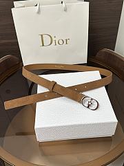 Dior Lucky 30 Montaigne Star Belt In Suede Brown 20mm - 6