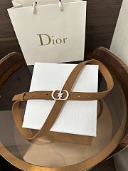 Dior Lucky 30 Montaigne Star Belt In Suede Brown 20mm - 5