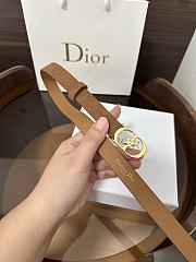 Dior Lucky 30 Montaigne Star Belt In Suede Brown 20mm - 4