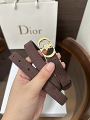 Dior Lucky 30 Montaigne Star Belt In Suede Dark Brown 20mm - 6