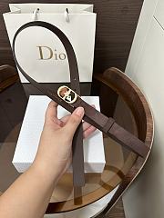 Dior Lucky 30 Montaigne Star Belt In Suede Dark Brown 20mm - 5