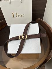 Dior Lucky 30 Montaigne Star Belt In Suede Dark Brown 20mm - 3