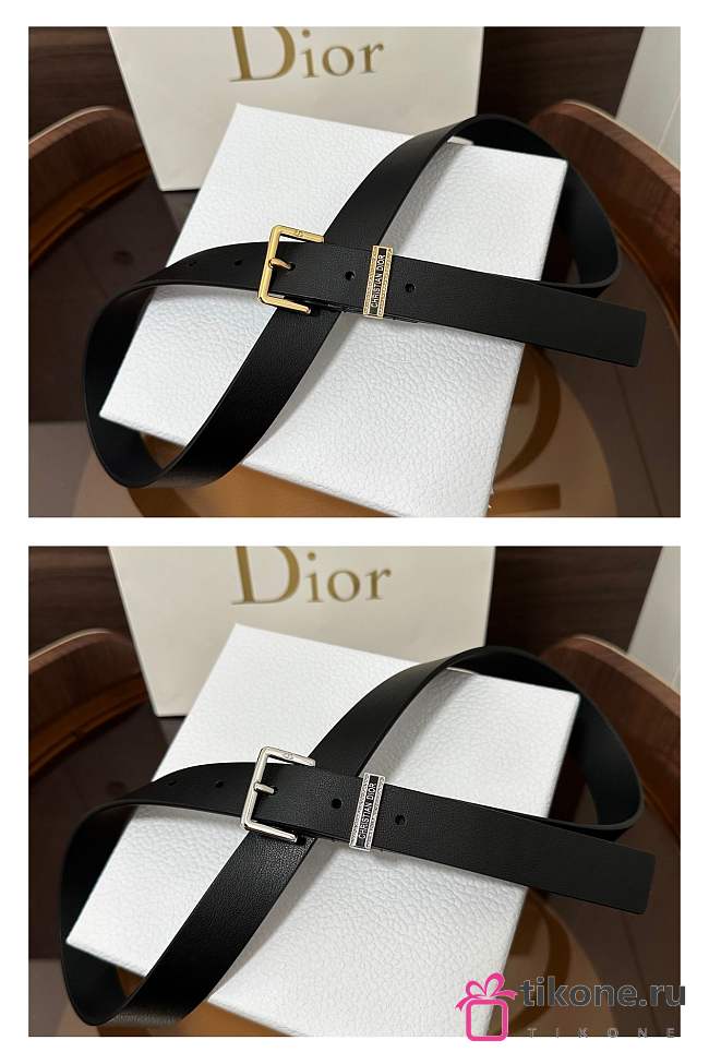 Dior Night Code Belt Smooth Calfskin Black 25mm - 1