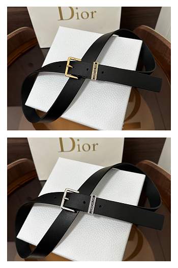 Dior Night Code Belt Smooth Calfskin Black 25mm