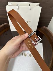 Dior Night Code Belt Smooth Calfskin Brown 25mm - 5