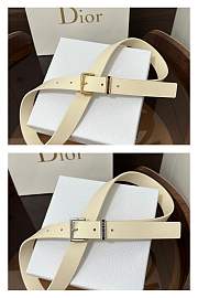 Dior Night Code Belt Smooth Calfskin White 25mm - 1