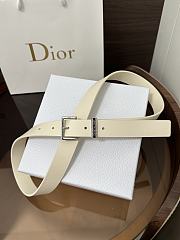 Dior Night Code Belt Smooth Calfskin White 25mm - 6