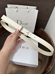 Dior Night Code Belt Smooth Calfskin White 25mm - 2