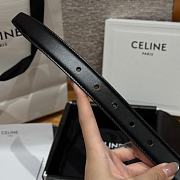 Celine Medium Cuir Triomphe Buckle Belt In Black 25mm - 6