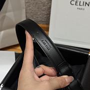 Celine Medium Cuir Triomphe Buckle Belt In Black 25mm - 5