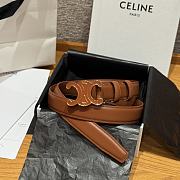 Celine Medium Cuir Triomphe Buckle Belt In Tan 25mm - 4