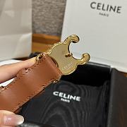Celine Medium Cuir Triomphe Buckle Belt In Tan 25mm - 3
