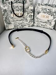 Dior 30 Montaigne Pearls Belt Black 15mm - 1