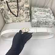 Dior 30 Montaigne Belt White 25mm - 1