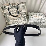 Dior Saddle Loop Belt Black Smooth Calfskin Silver 20mm - 5