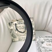 Dior Saddle Loop Belt Black Smooth Calfskin Gold 20mm - 3