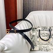 Dior Saddle Loop Belt Black Smooth Calfskin Gold 20mm - 4