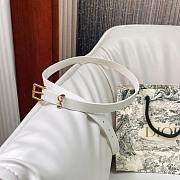 Dior Saddle Loop Belt White Smooth Calfskin Gold 20mm - 5