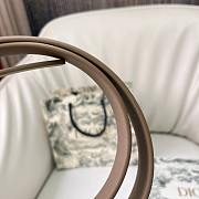 Dior Saddle Loop Belt Beige Smooth Calfskin Silver 20mm - 6