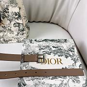Dior Saddle Loop Belt Beige Smooth Calfskin Silver 20mm - 3