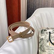 Dior Saddle Loop Belt Beige Smooth Calfskin Gold 20mm - 1