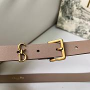 Dior Saddle Loop Belt Beige Smooth Calfskin Gold 20mm - 5