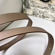 Dior Saddle Loop Belt Beige Smooth Calfskin Gold 20mm - 4