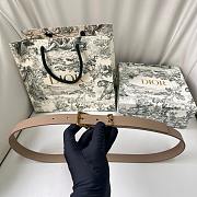 Dior Saddle Loop Belt Beige Smooth Calfskin Gold 20mm - 3