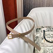 Dior Saddle Loop Belt Beige Smooth Calfskin Gold 20mm - 2