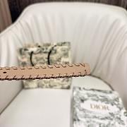 Dior Saddle Belt Beige Smooth Calfskin with Leather Whipstitching 20mm - 2