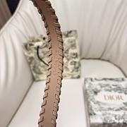Dior Saddle Belt Beige Smooth Calfskin with Leather Whipstitching 20mm - 3