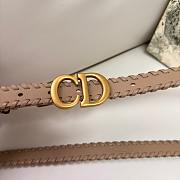 Dior Saddle Belt Beige Smooth Calfskin with Leather Whipstitching 20mm - 4