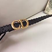 Dior Saddle Belt Black Smooth Calfskin with Leather Whipstitching 20mm - 6