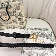 Dior Saddle Belt Black Smooth Calfskin with Leather Whipstitching 20mm - 2