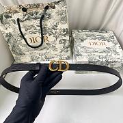 Dior Saddle Belt Black Grained Calfskin 20mm - 1