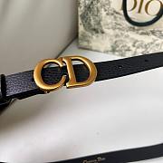 Dior Saddle Belt Black Grained Calfskin 20mm - 5