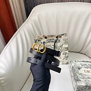 Dior Saddle Belt Black Grained Calfskin 20mm - 4