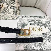 Dior Saddle Belt Black Grained Calfskin 20mm - 2