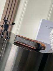 Celine Shoulder Bag In Triomphe Canvas and Calfskin - 21x13x5cm - 5