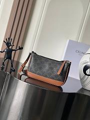 Celine Shoulder Bag In Triomphe Canvas and Calfskin - 21x13x5cm - 4