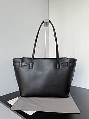 Balenciaga Bel Air Tote Bag Medium In Black Smooth Calfskin Aged Gold Hardware - 33x26x10cm - 2